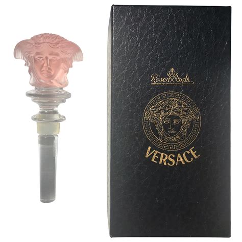 rosenthal versace treasury medusa head crystal bottle stopper|Versace Medusa bottle stopper.